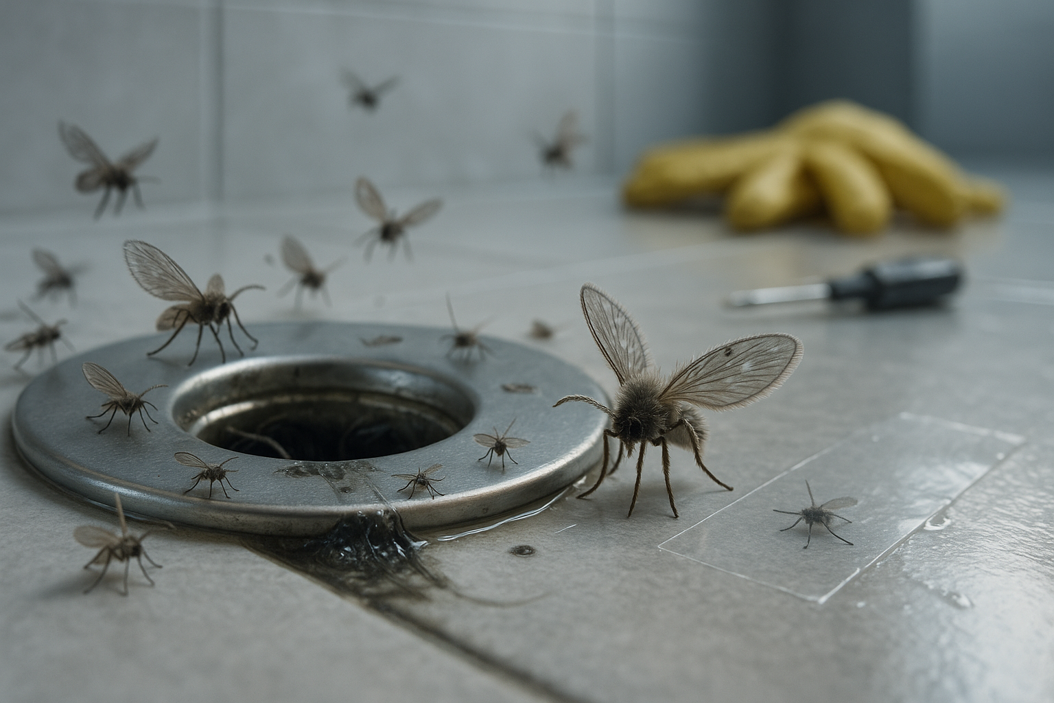 Psychodidae : comment éliminer rapidement les moucherons de salle de bain en Gironde